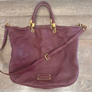 Marc Jacobs Too Hot shopper maroon leather